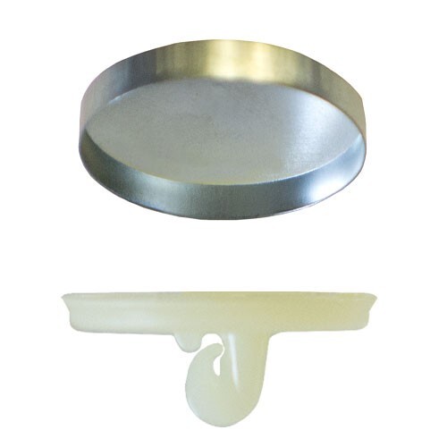 50:Osborne Covered Button Kit-Nylon Super Hook, Soft Shells,Poly Washer Size:45