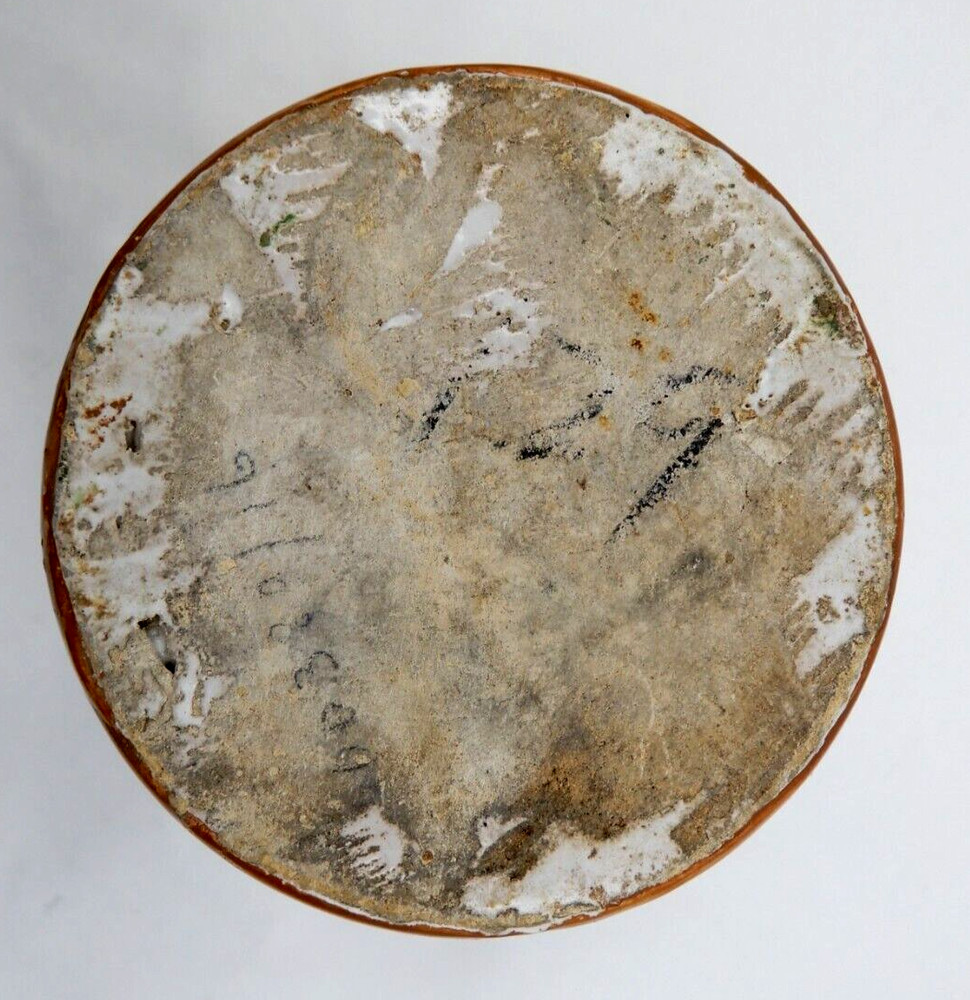 ITALIAN HANDMADE HAND-PAINTED LEAF & NUTS PATTERN CERAMIC JUG OR PITCHER