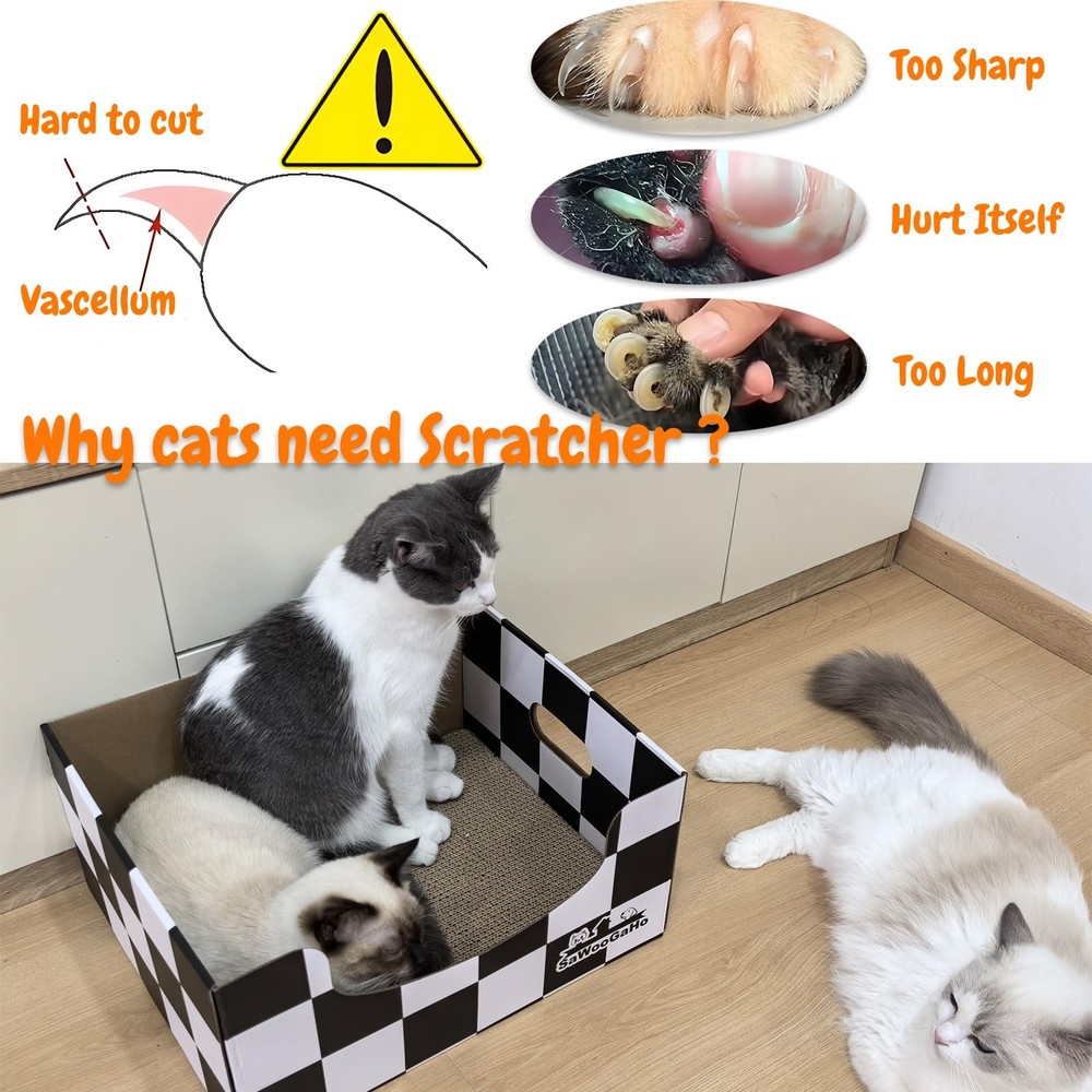 Extra Large Cat Cardboard Scratcher Double Sided Pad