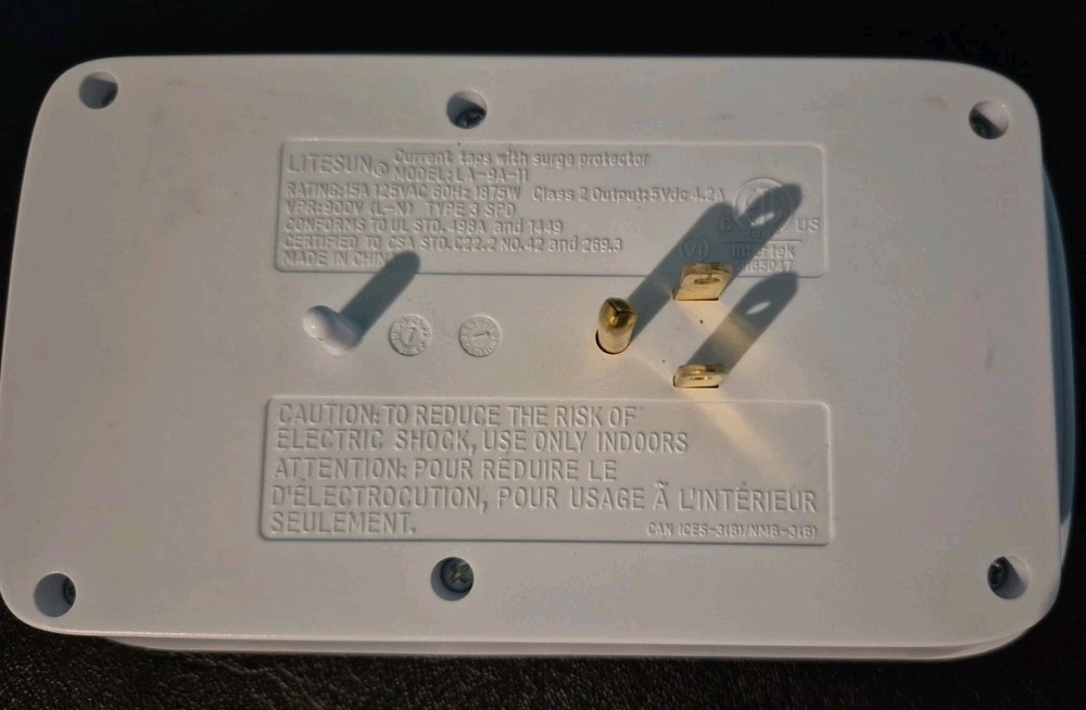 Litesun, Six Outlet With Surge Protector, Model: LA-9A-11
