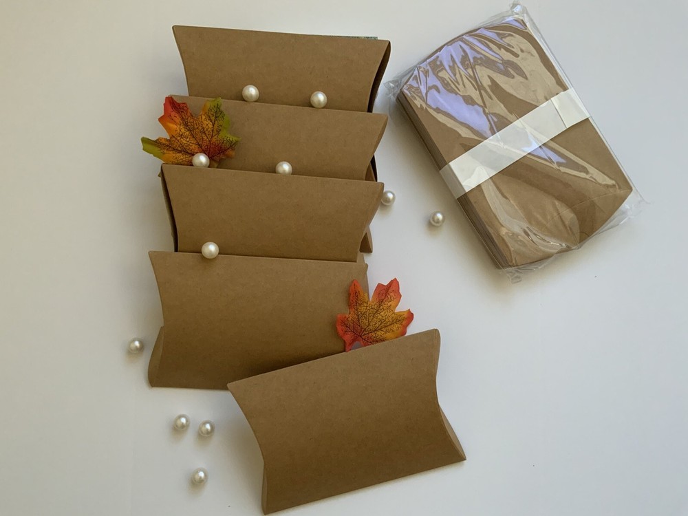 Kraft Pillow Gift Boxes - Perfect for Any Occasion