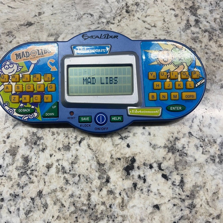 VINTAGE MAD LIBS EXCALIBUR ELECTRONIC HANDHELD GAME 2004