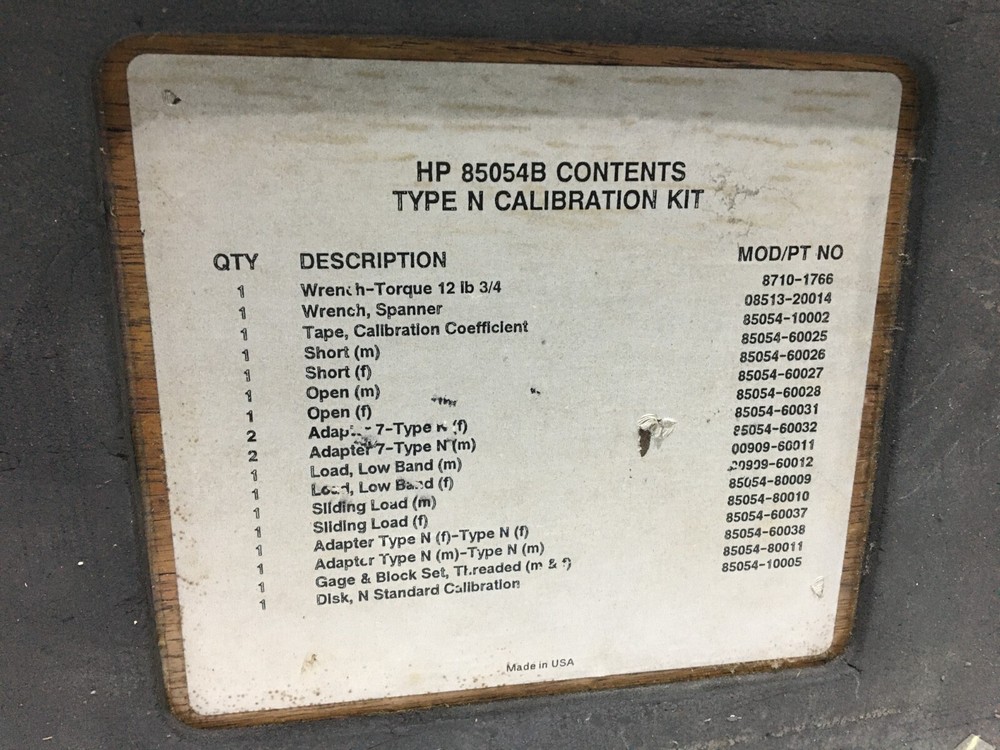 Hewlett Packard 85039B Type N Calibration Kit