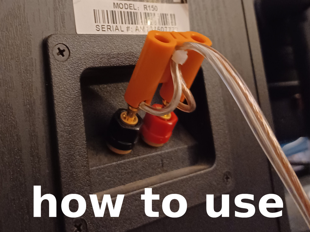 Two Dual Banana Plug Binding Post Speaker Cable Connector
