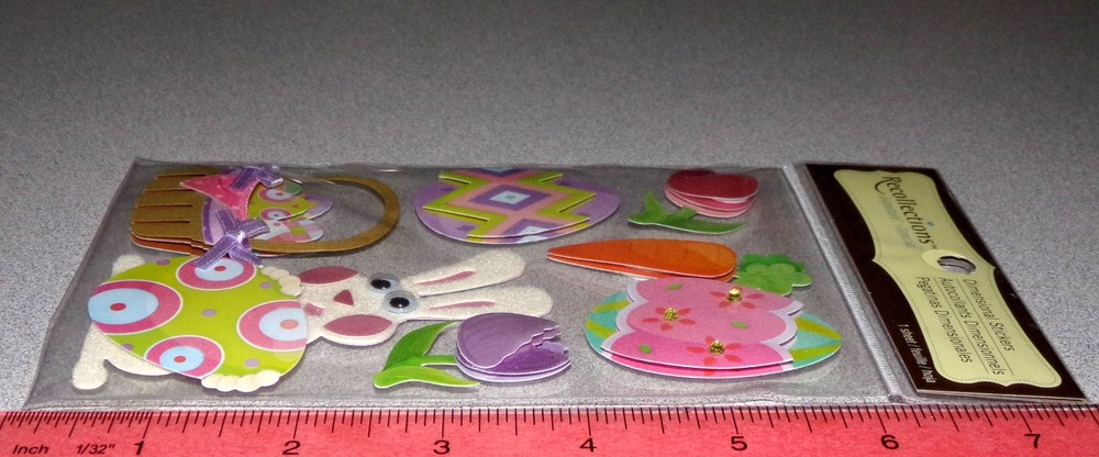 Recollections & Sticko Easter Basket Colored Easter Eggs Bunny Easter Stickers