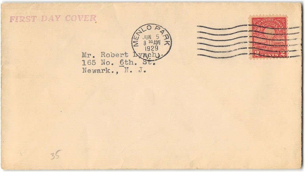 US #654 FDC, 1929