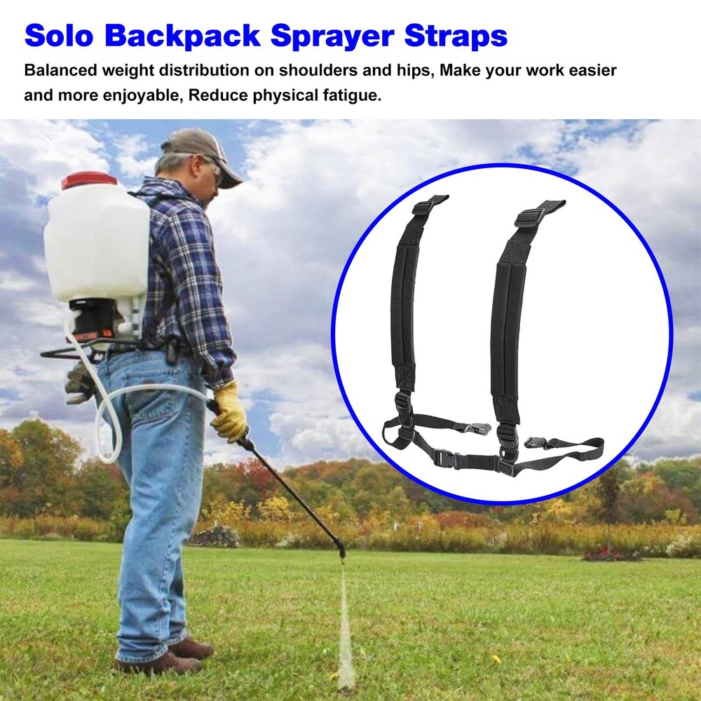 BZTT Backpack Sprayer Straps Replacement Solo Small, Black