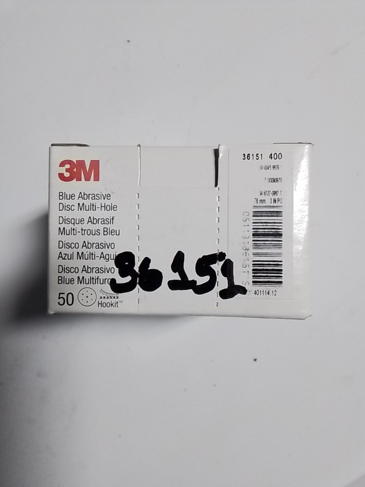3M 36151 Multi-Hole Hook & Loop 400 Grit 3 in. Sanding Disc (50/Pack)