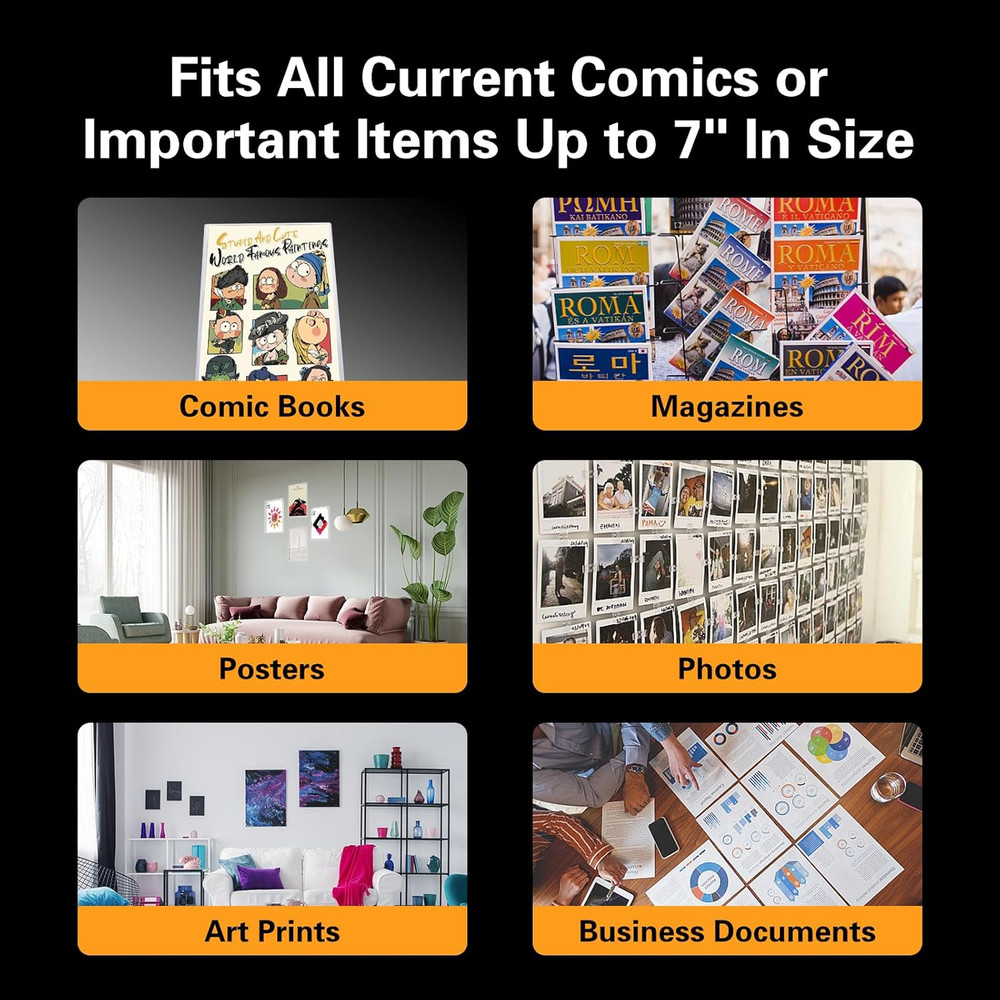 10Ct Current Comic Book Toploaders - Modern Comic Book Top Loaders, Crystal Clea