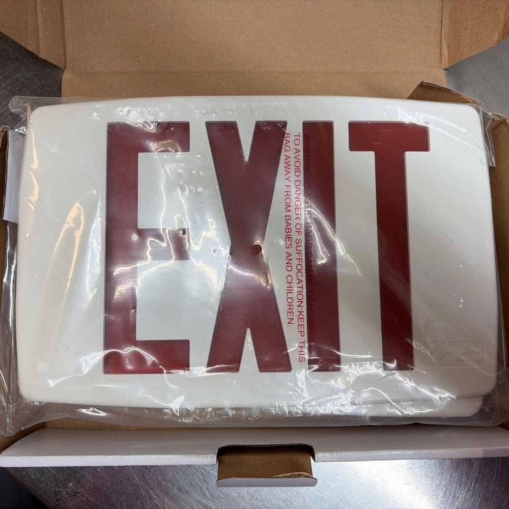 Lithonia Lighting ECRG RD M6 292KK6 LED White Exit Light  Red/Green Light