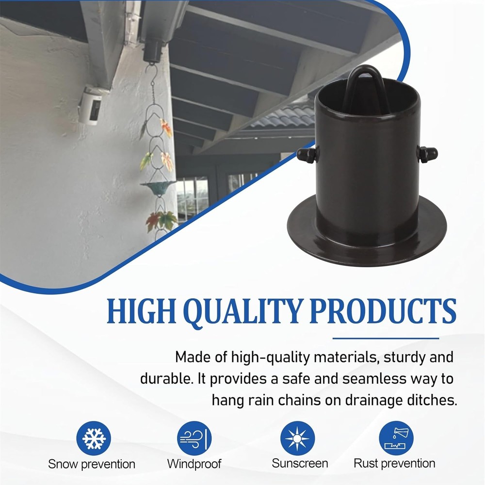 Upgrade Your System with 2 Pcs Black Aluminum Gutter Adapters - Quick Setup