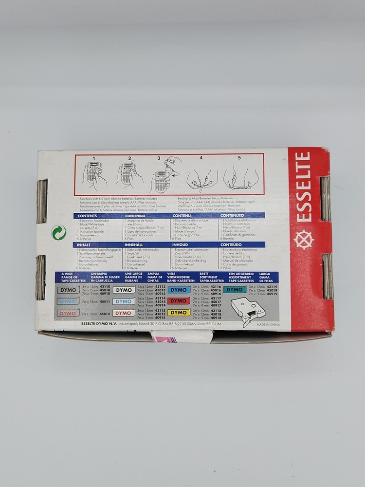 Dymo Pocket Handheld Electronic Label Maker Esselte W/Manual