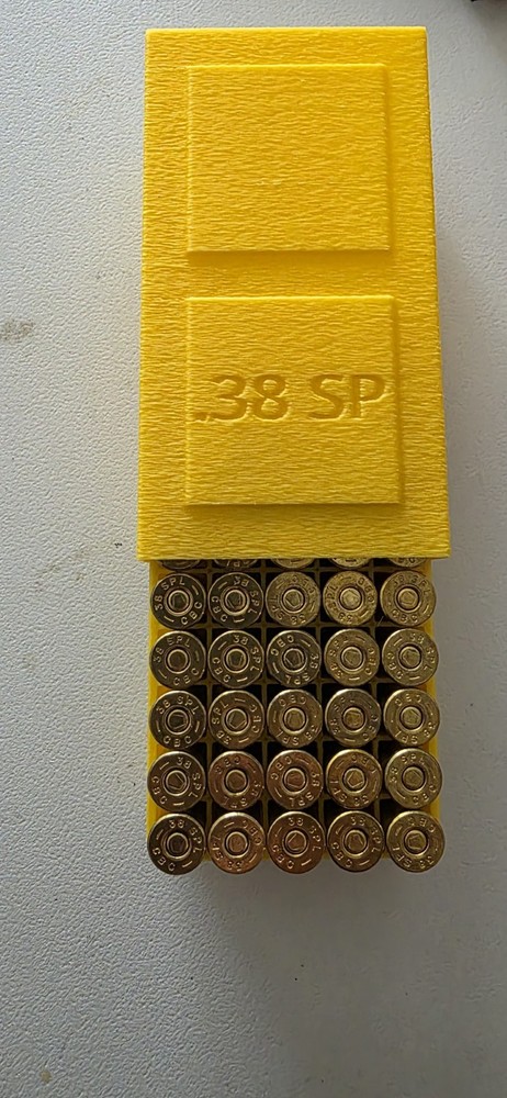 5 pack 3D Printed Ammo Box For 38 Spl.  Each Box Holds 50 Rounds.