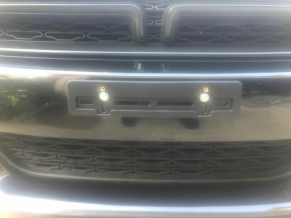 Front License Plate Tag Holder Mount Adapter Bumper Kit Bracket for DODGE New