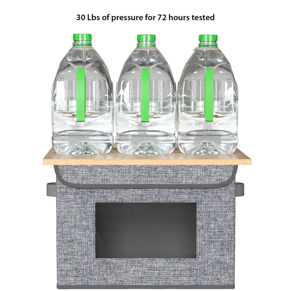 Fabric Foldable Storage Boxes [4-Pack] Large Collapsible Stackable Storage Bi...