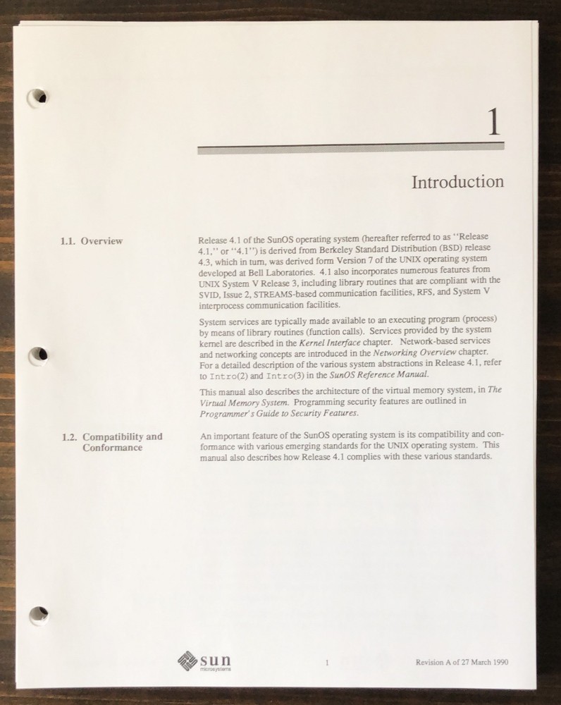Sun Microsystems - System Services Overview Manual (1990)