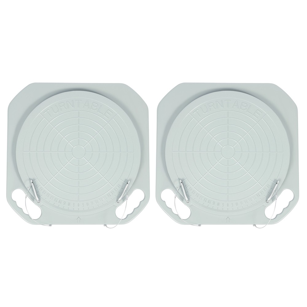 2pcs 5 Ton Front End Wheel Alignment Turntable Plate 360° Rotating Plate Table