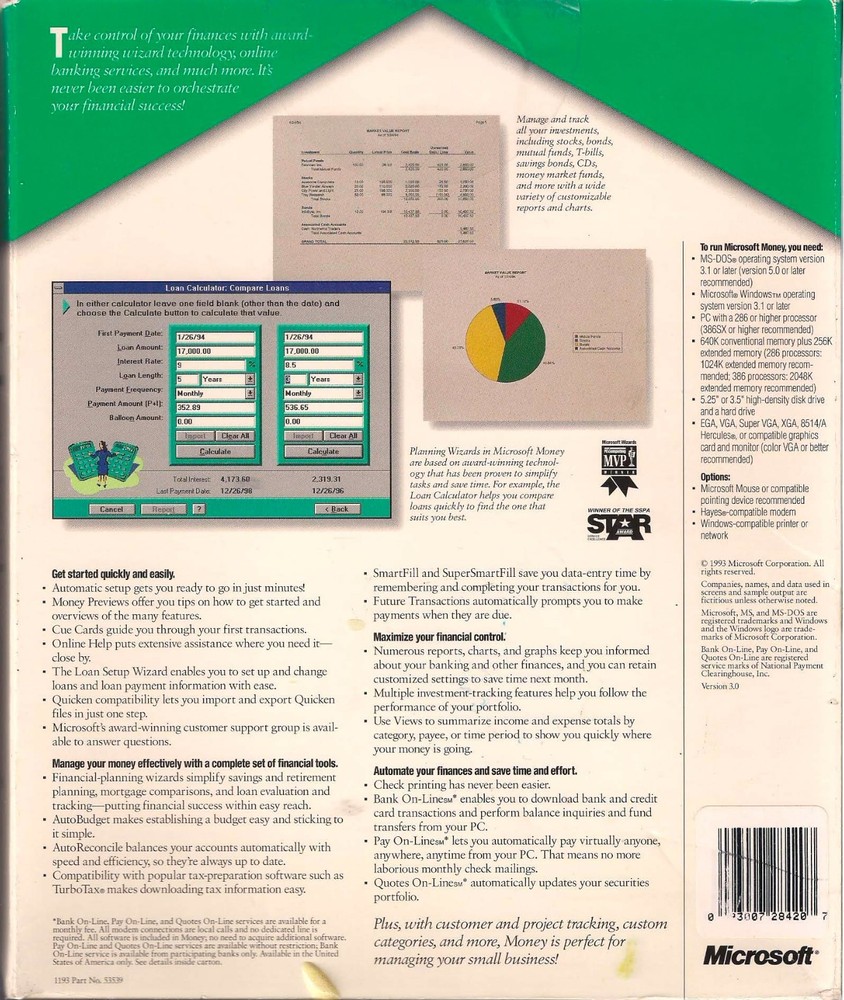 MICROSOFT MONEY 2- 1.4 DISK