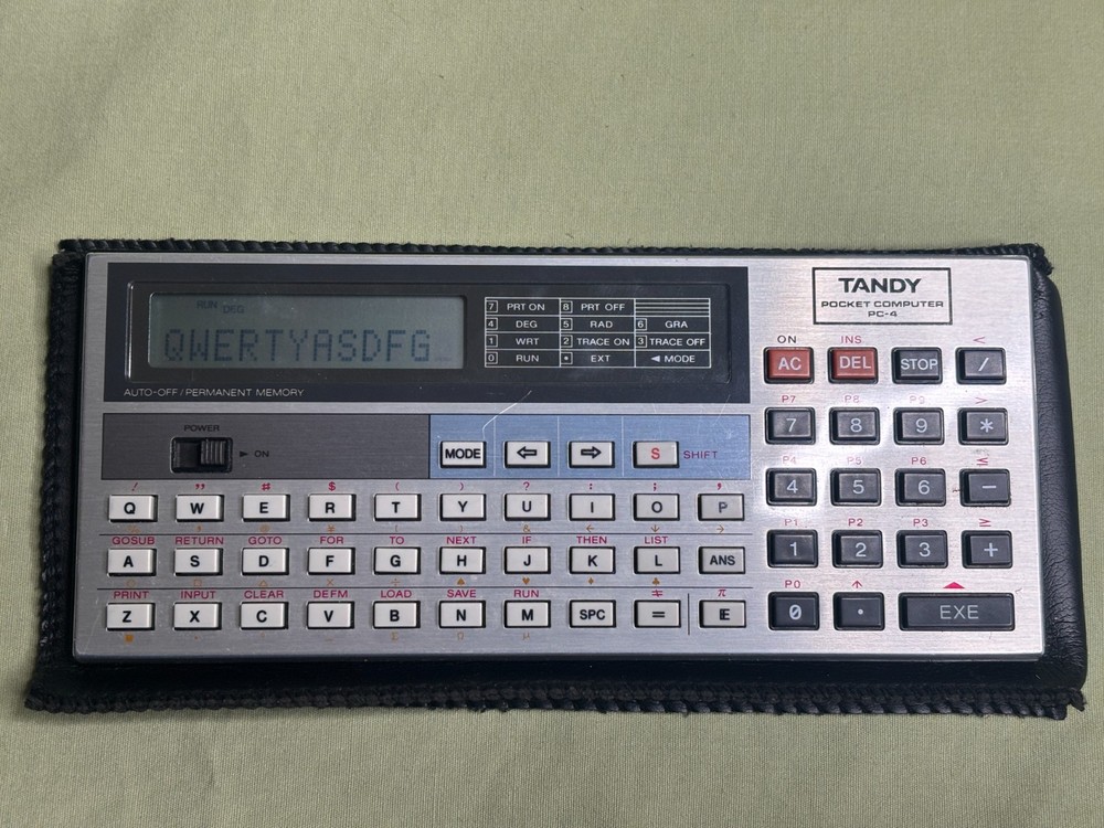 Tandy Radio Shack PC-4 Pocket Computer w/ Cassette Interface