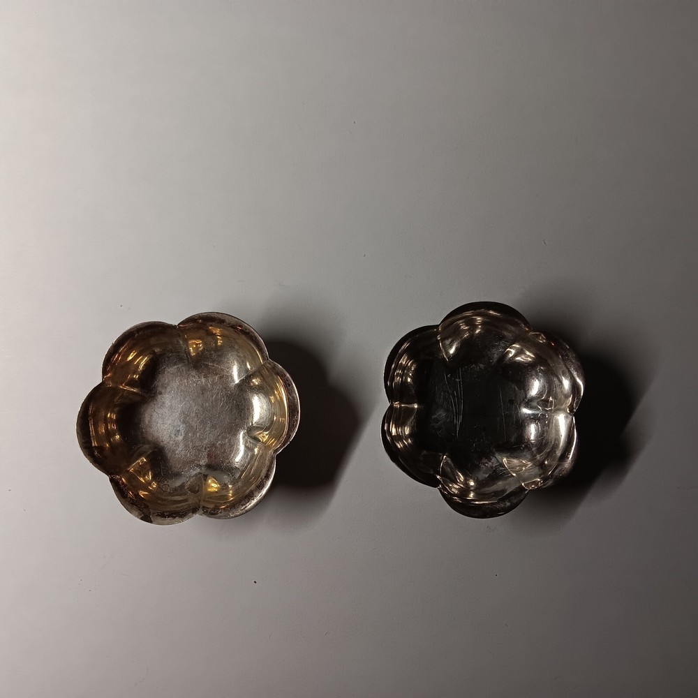 2 mixico small sterling round dish,total 40 gr.