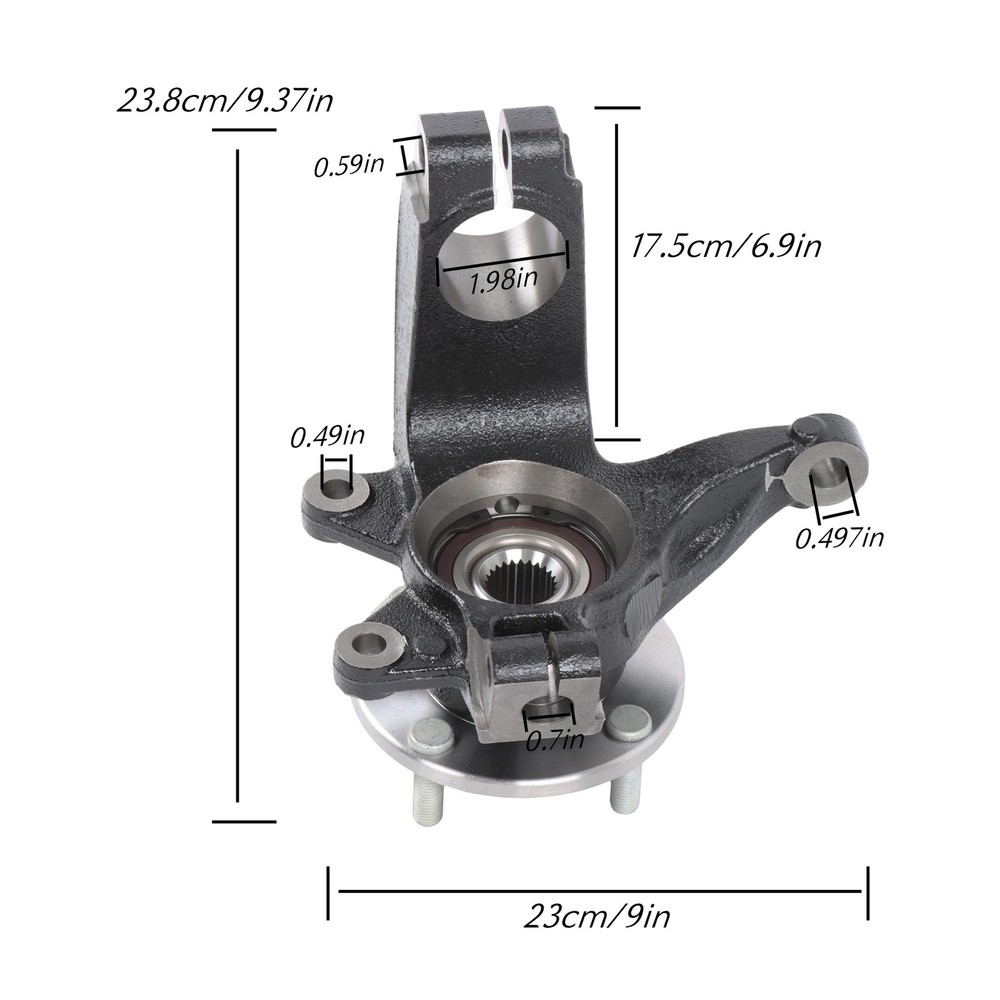 Labwork Front passenger side Loaded Steering Knuckle for 2006-2011 Ford Focus
