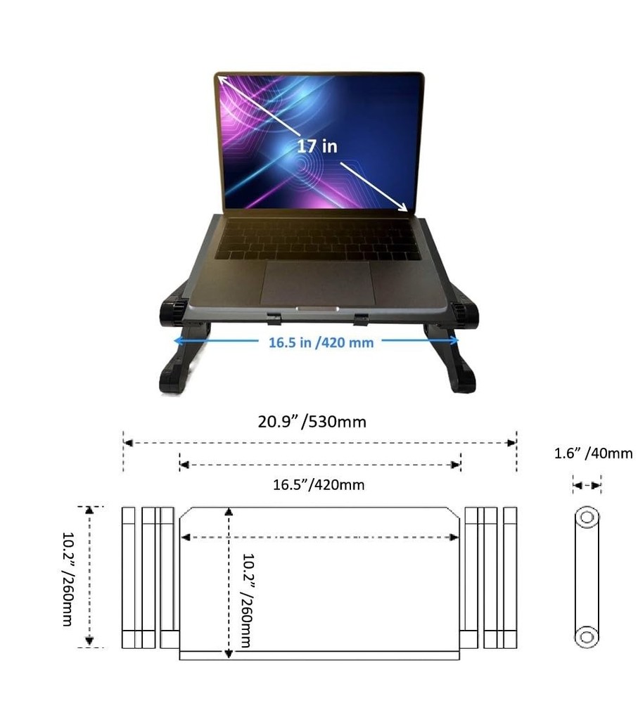 Adjustable Lap Desk Laptop Computer Portable Multifunctional Ergonomic Vented...