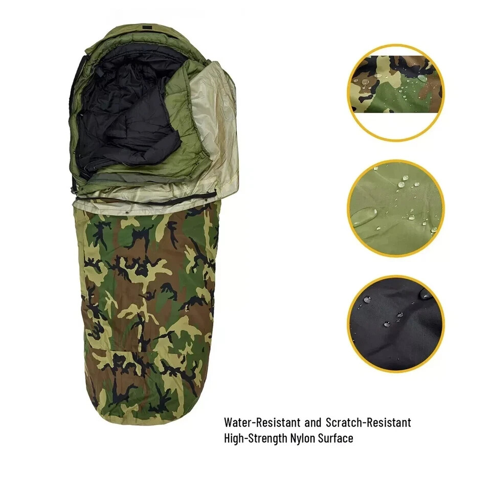 US Modular Sleeping System 4-Piece Military Sleep Bag Bivy Comouflage