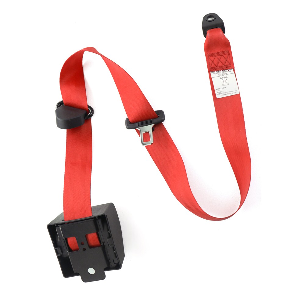 2 Sets Cars 3 Point Harness Replace Adjustable Seat Belt Lap Strap Red