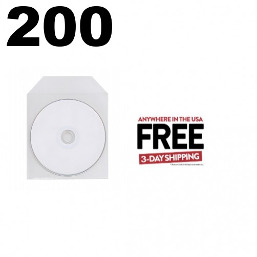 200 CPP Clear Plastic Sleeve with Flap ** 1-3 DAY