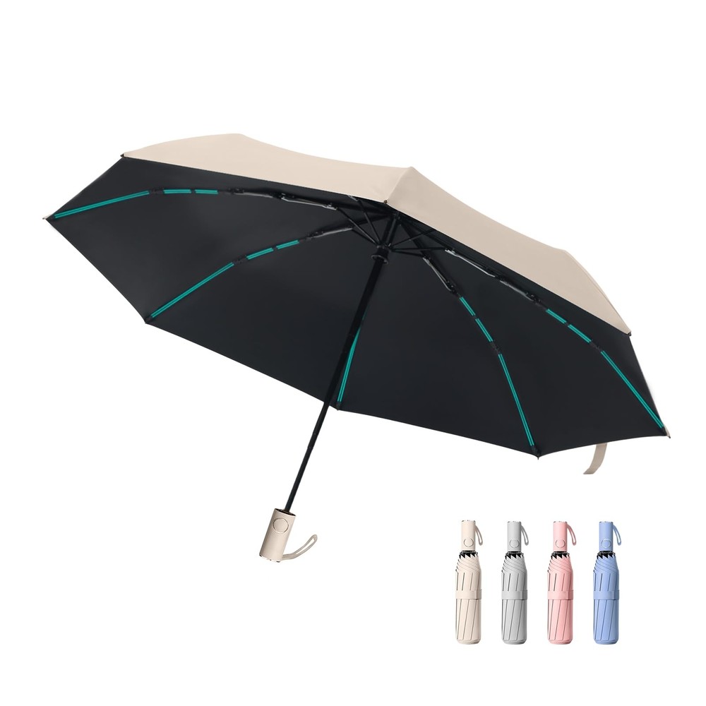 Compact Automatic Folding Travel Umbrella-Windproof Rainproof, PF50+ Sun Prot...
