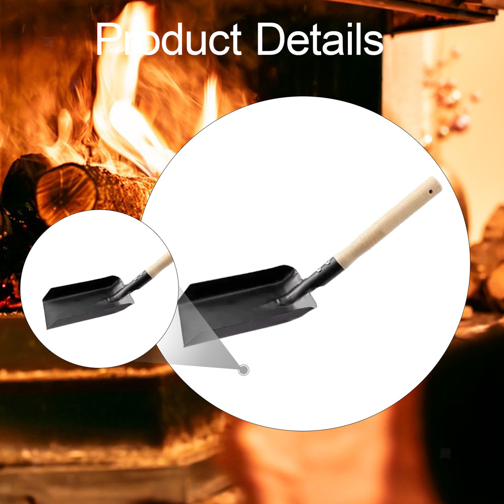 Ash Shovel Hearth Brush Set Cleaning Tool with Gloves Fireplace Tools Set