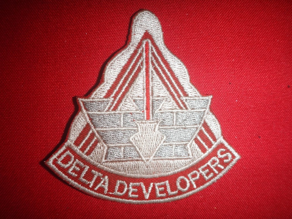 US 34th Engineer Battalion (Construction) DELTA DEVELOPERS Vietnam War Patch