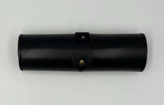Dita Black Leather Roll-Up Eyeglass/Sunglass Case