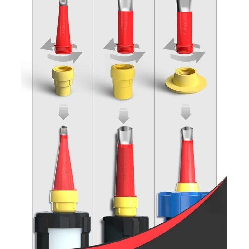 Universal Integrated Rubber Nozzle Tool Reusable Rubber Nozzle Tool with Base