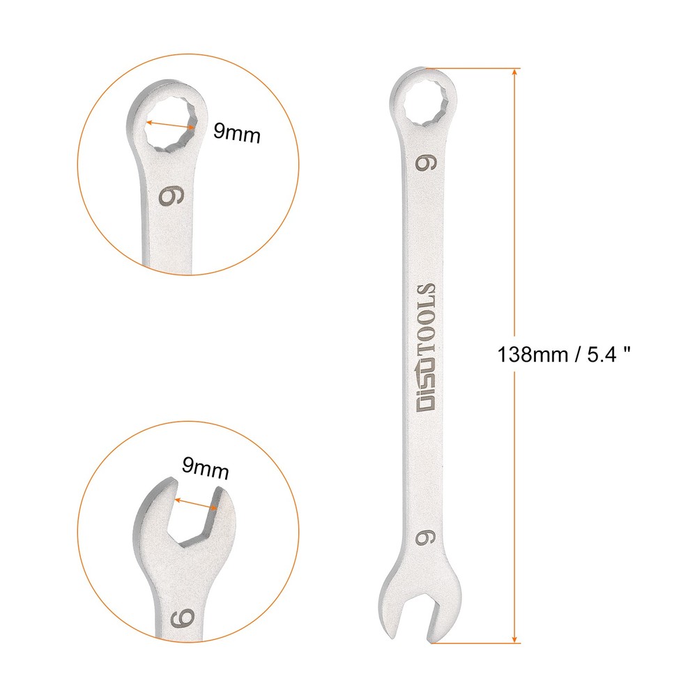 2pcs Thin Combination Wrench 9mm Metric Torx 15 Degree Offset Wrenches