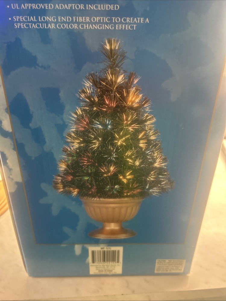 Christmas Fiber Optic Light Tree 24” Tall USB With Adapter Preowned Nice