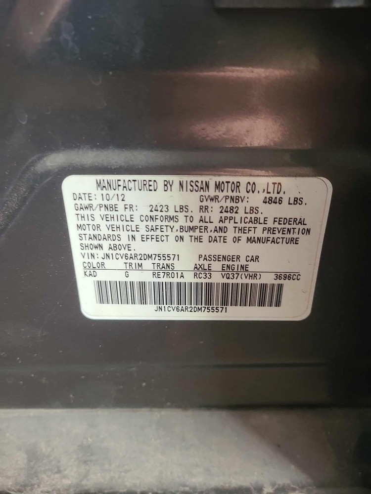 10-13 INFINITI G37 CONTROL PANEL UNDER NAV SCREEN OEM 3.7L