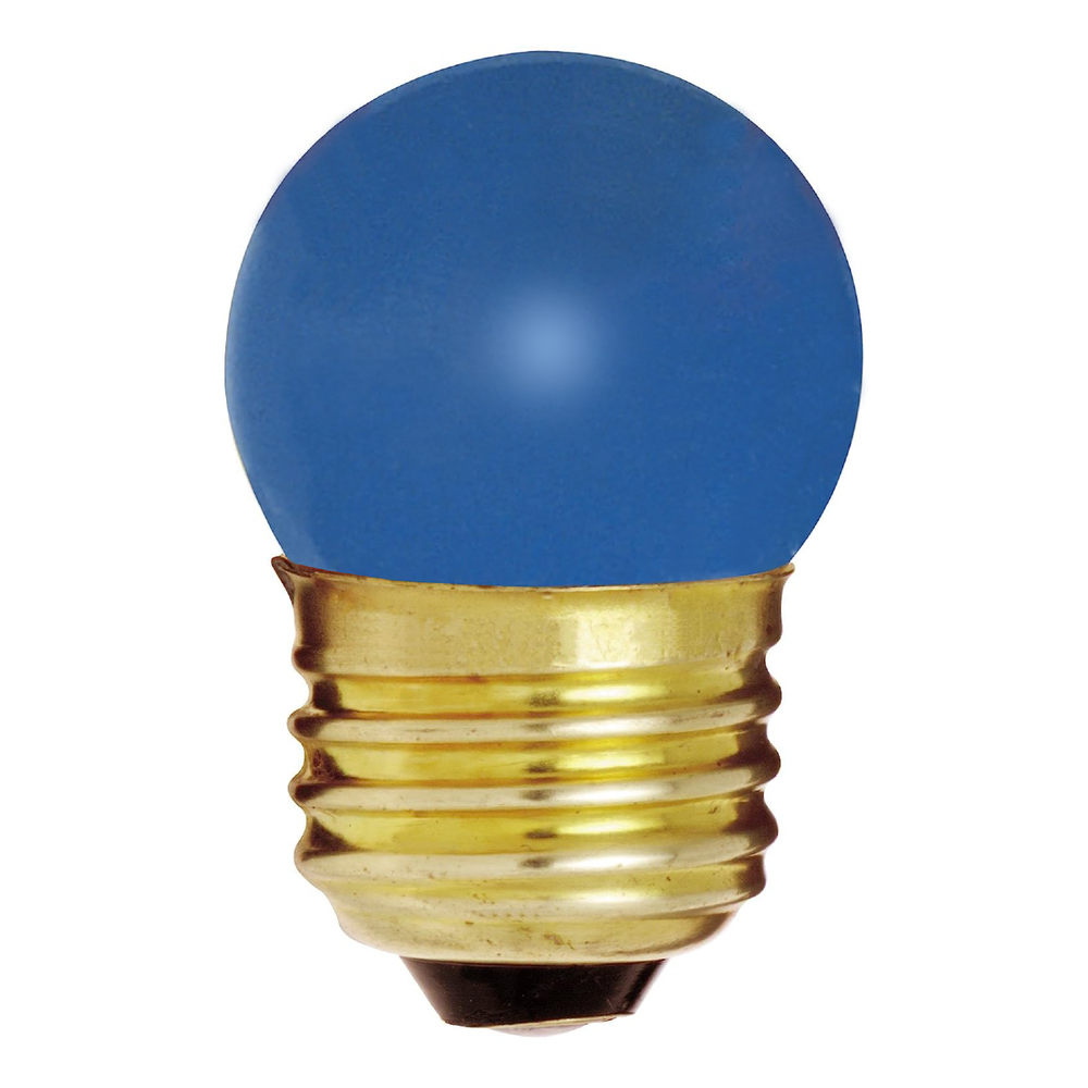 5 Pack S3608 CERAMIC BLUE Globe Indicator Bulb 7.5W 120V S11 Medium Base E26