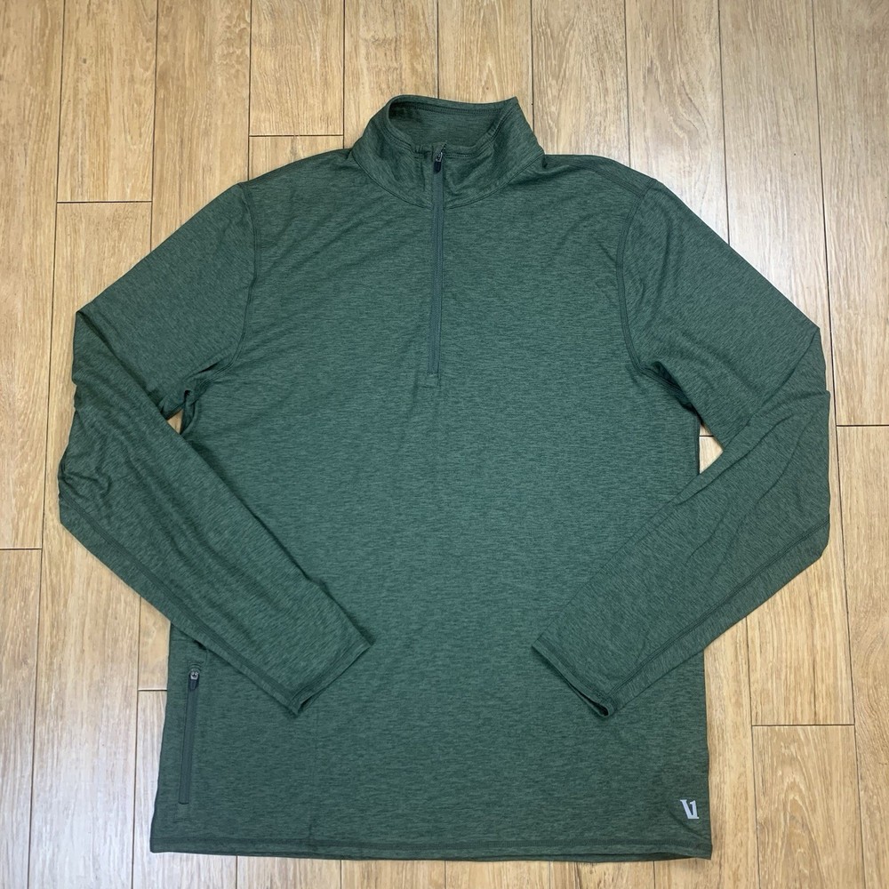 Vuori Pullover Mens L Green Ease Performance Half Zip 2.0 Stretch V221