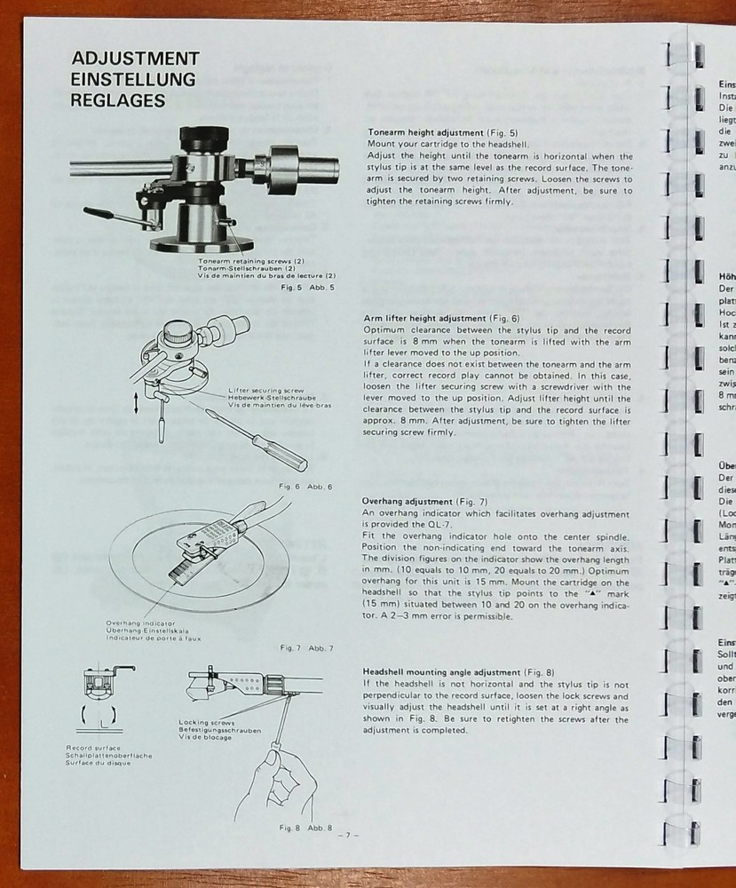 JVC QL-7 Turntable Owners Manual