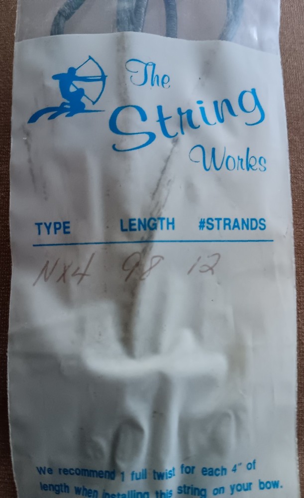 New The String Works Bow String Cable Black 98 in. 12 Strands!