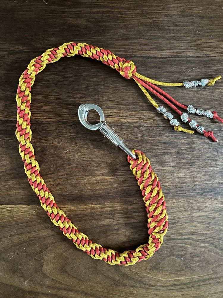 Motorcycle Get Back Whip w/ skull accents