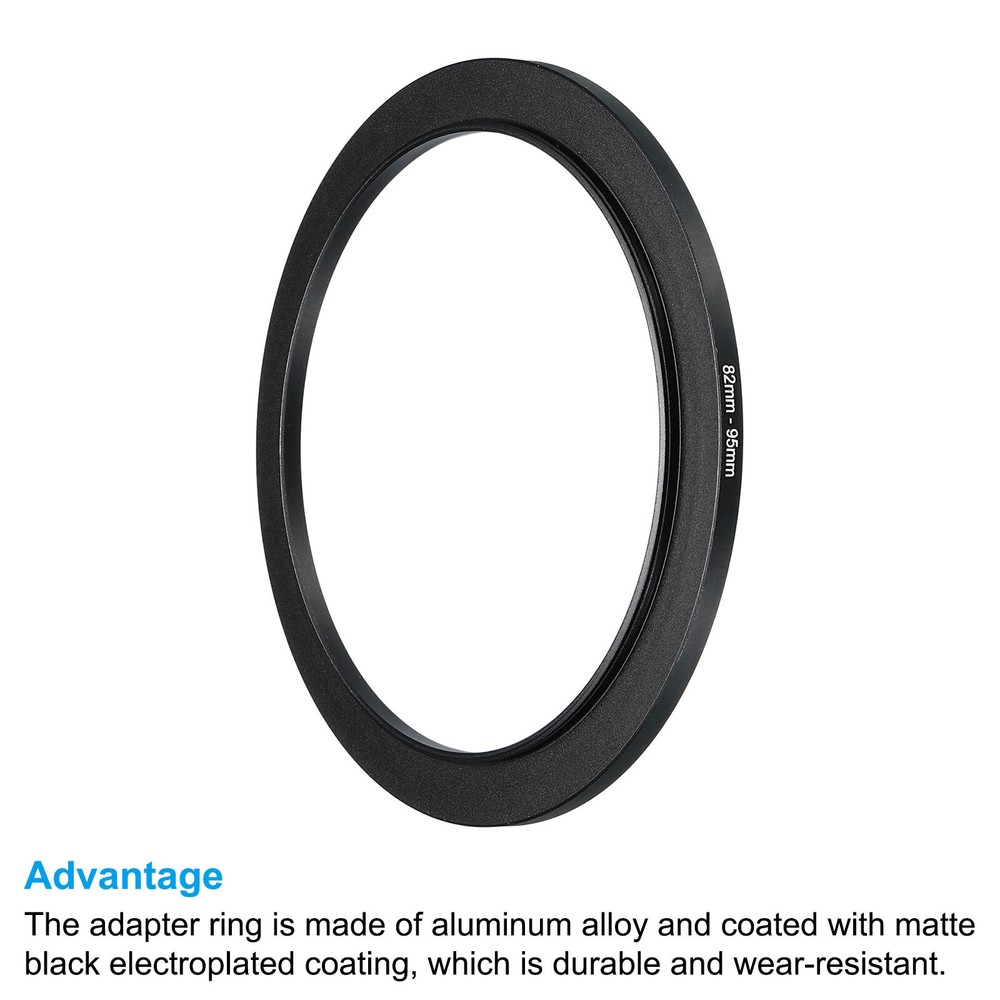 82mm-95mm Metal Step Up Ring Camera Lens Filter Adapter Ring Black