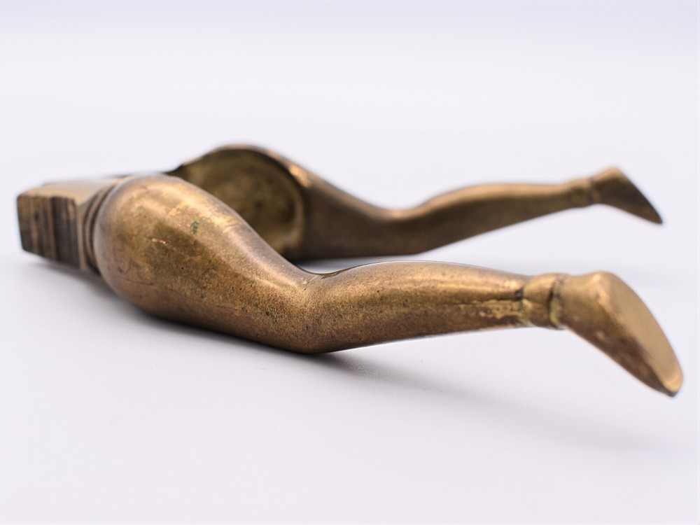 Solid Brass Nutcracker Lady Legs Risque