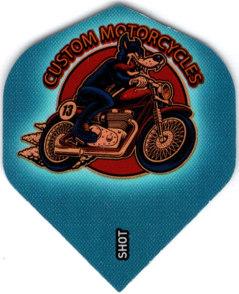 Custom Motorcycles Dart Flights: 3 per set