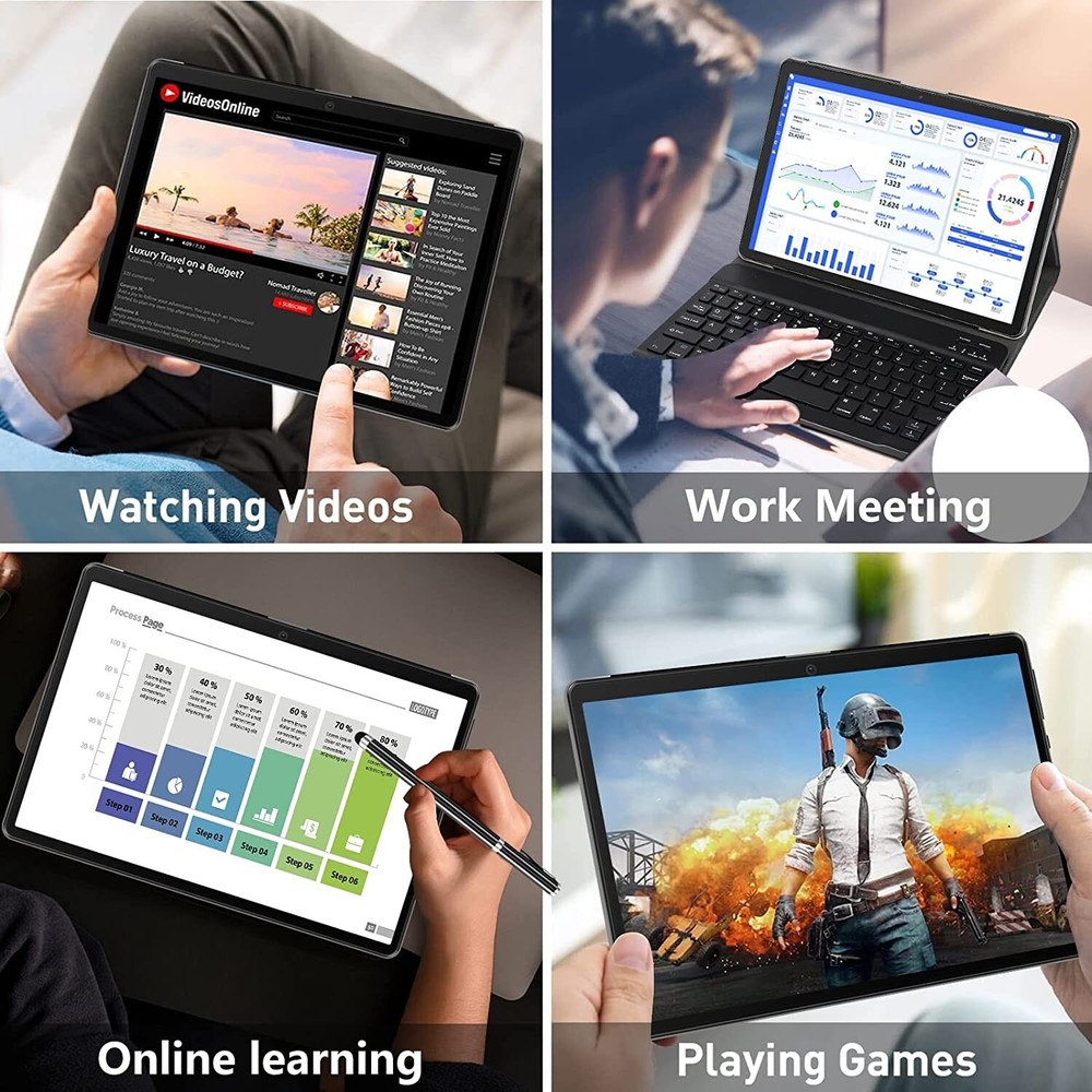 11 in 4G Tablet Android 11, 8GB RAM 256GB ROM 1920x1200 IPS Bundle Keyboard Case