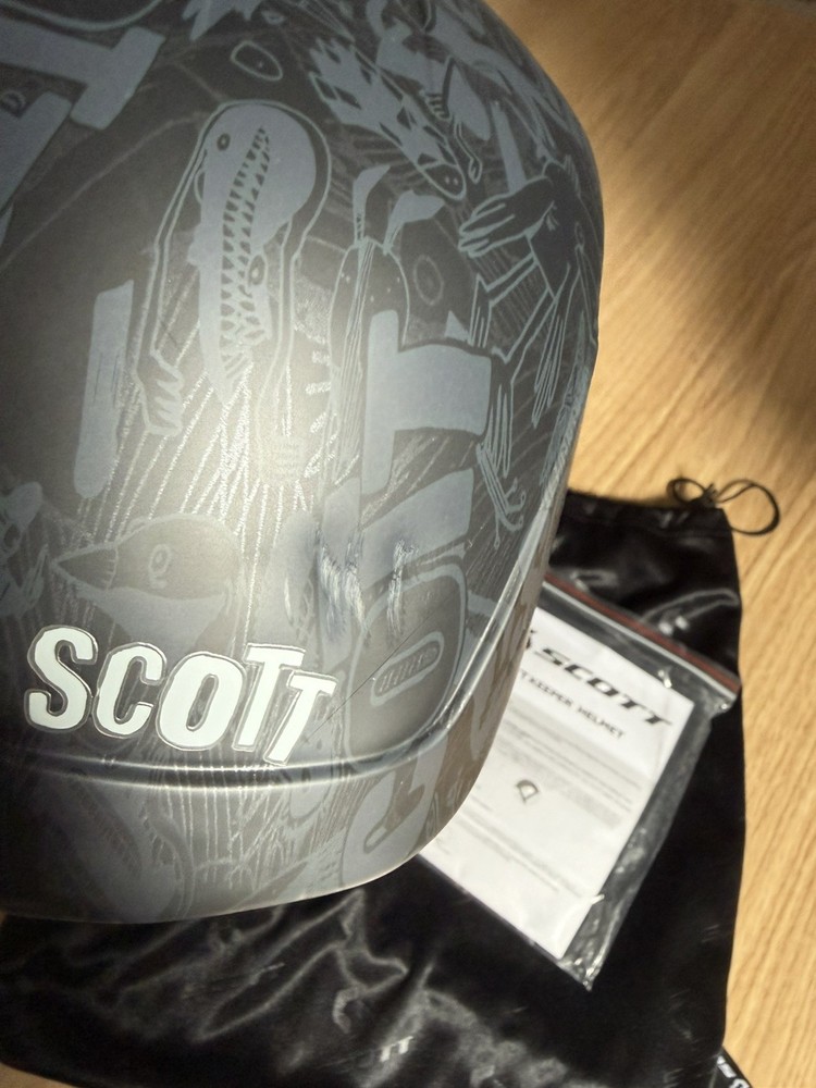 Scott Keeper Ski Helmet Black Logo Print Design Size Small