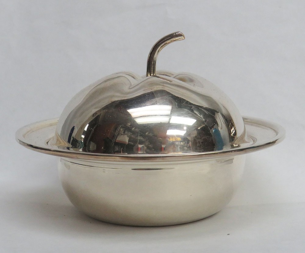 VINTAGE STERLING SILVER APPLE SHAPE LIMON BOX