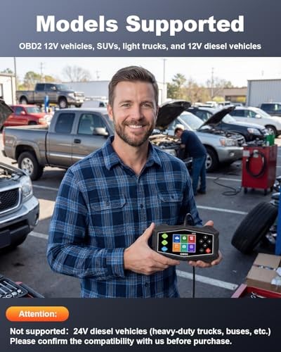OBD2 Scanner Diagnostic Tool - Car Scanner with Battery Tester - Engine Light