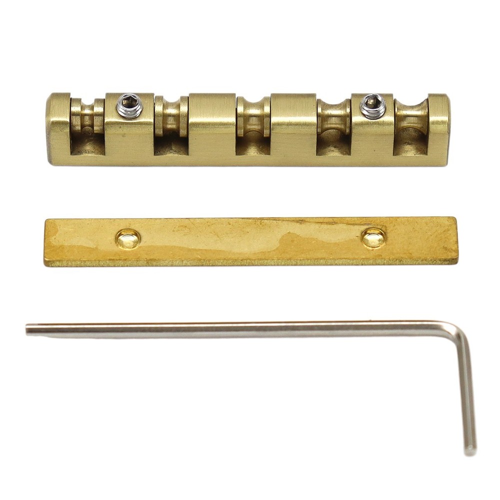 5 String Bass Nut 45mm Split Regulation Adjustable Height Brass Roller Nut